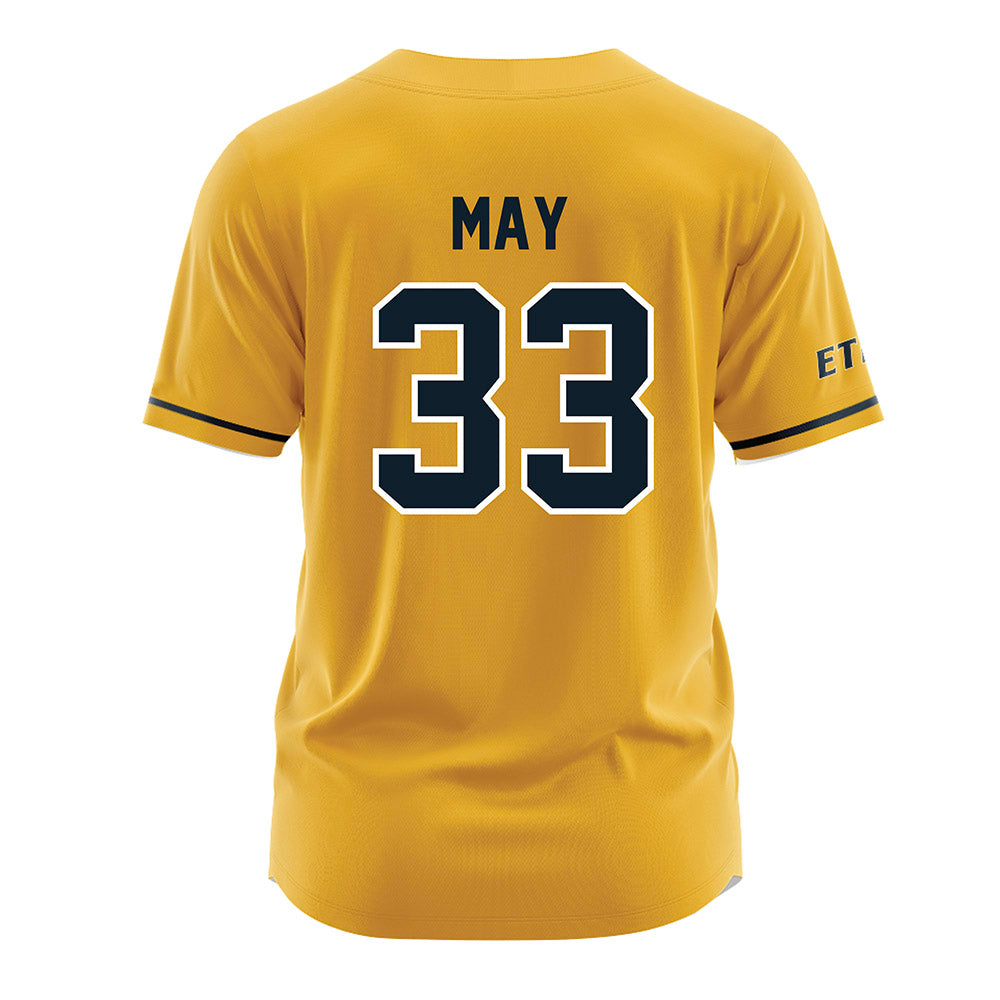 ETBU - NCAA Baseball : Carter May - Gold Jersey-1
