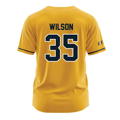 ETBU - NCAA Baseball : Colby Wilson - Gold Jersey-1
