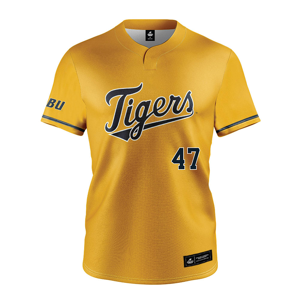 ETBU - NCAA Baseball : Travis Reid - Gold Jersey-0