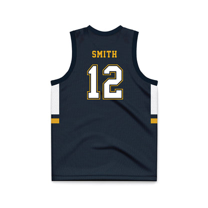 ETBU - NCAA Men's Basketball : Robert Smith - Navy Basketball Jersey-1