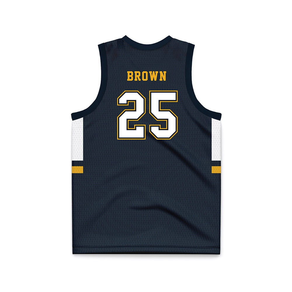 ETBU - NCAA Men's Basketball : Kendric Brown - Navy Basketball Jersey-1