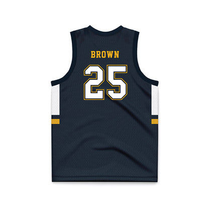 ETBU - NCAA Men's Basketball : Kendric Brown - Navy Basketball Jersey-1