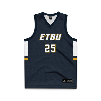 ETBU - NCAA Men's Basketball : Kendric Brown - Navy Basketball Jersey-0