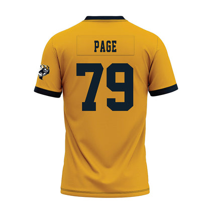 ETBU - NCAA Football : Ziyon Page - Gold Premium Football Jersey-1