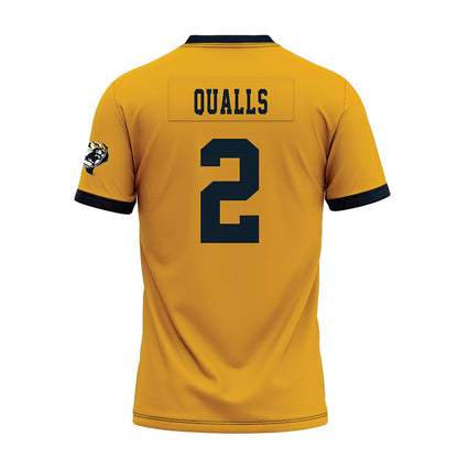 ETBU - NCAA Football : Justin Qualls - Gold Premium Football Jersey-1