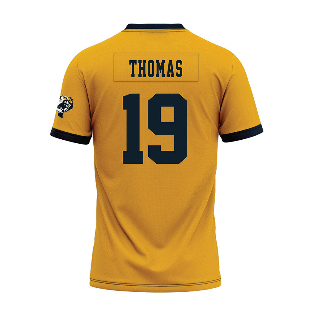 ETBU - NCAA Football : Zay Thomas - Gold Premium Football Jersey-1