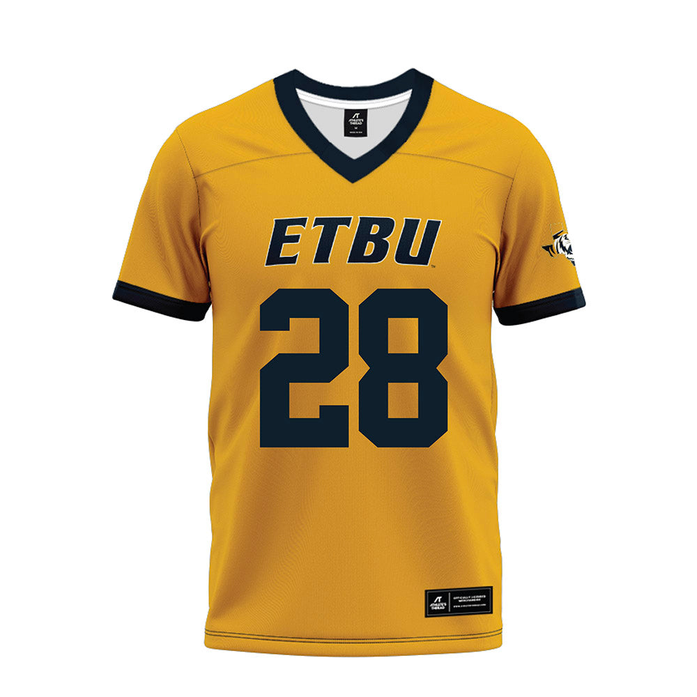 ETBU - NCAA Football : Davion Bouldwin - Gold Premium Football Jersey-0