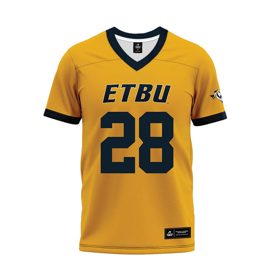 ETBU - NCAA Football : Davion Bouldwin - Gold Premium Football Jersey-0