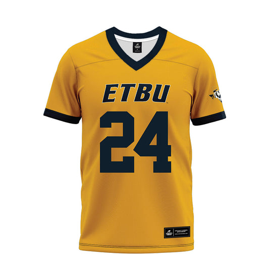 ETBU - NCAA Football : Bryson Linnear - Gold Premium Football Jersey-0