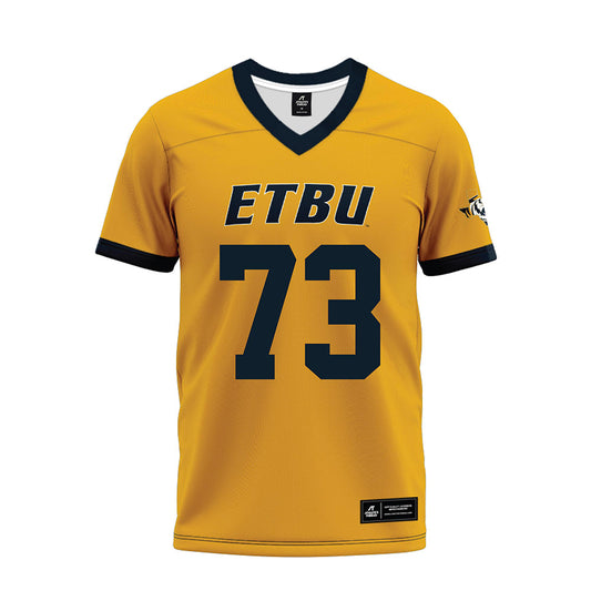 ETBU - NCAA Football : Destin Smith - Gold Premium Football Jersey-0
