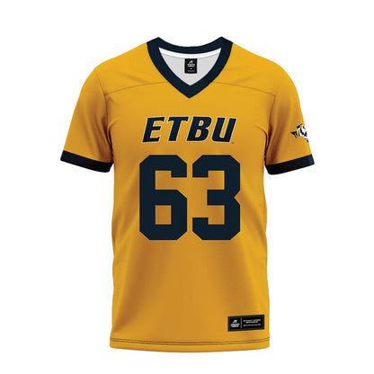 ETBU - NCAA Football : Jarron Roden - Gold Premium Football Jersey-0