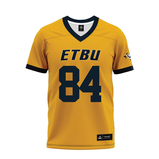 ETBU - NCAA Football : Marcos Carter - Gold Premium Football Jersey-0