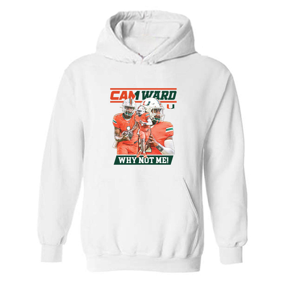 Miami - NCAA Football : Cam Ward - Player Collage Hooded Sweatshirt-0