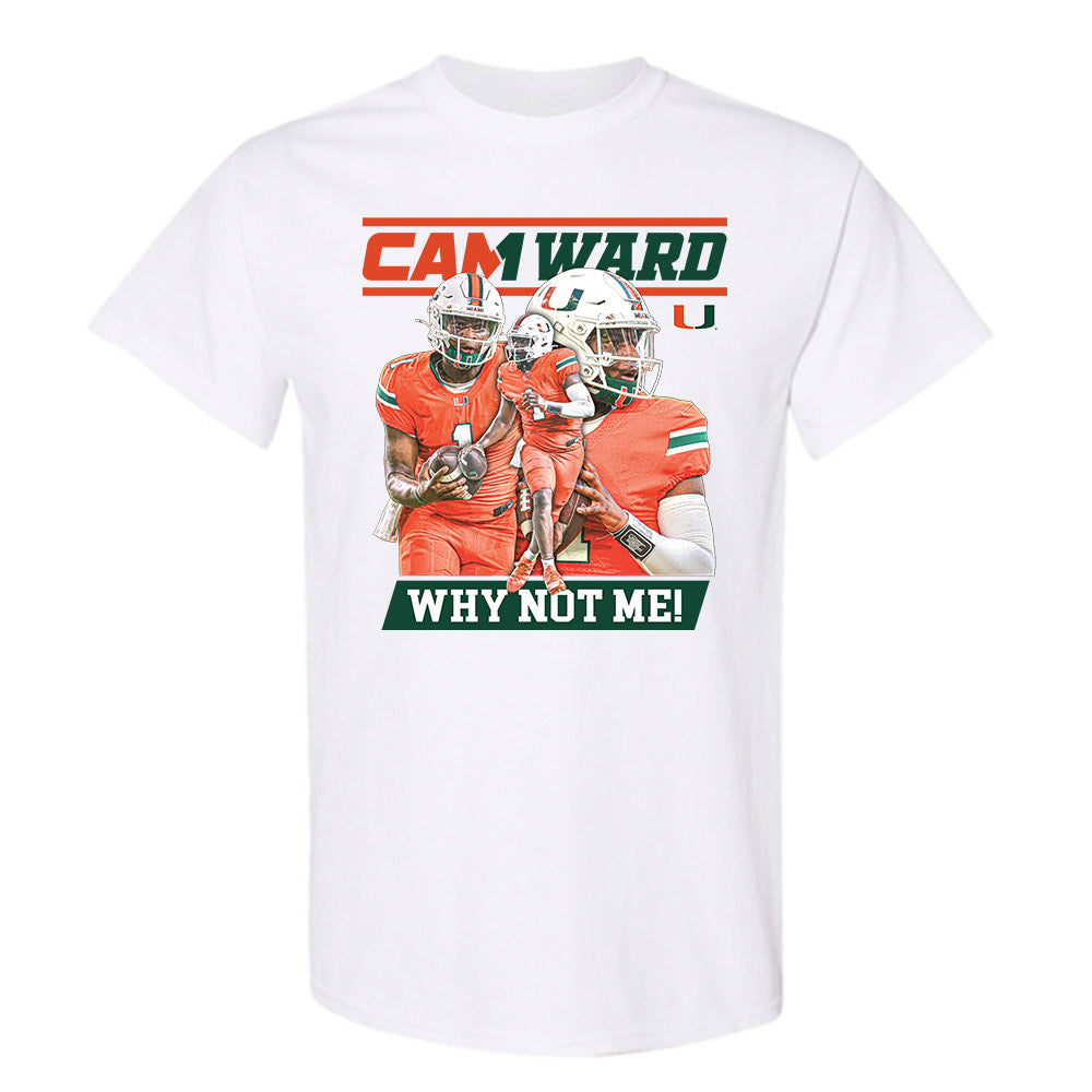 Miami - NCAA Football : Cam Ward - Player Collage T-Shirt-0