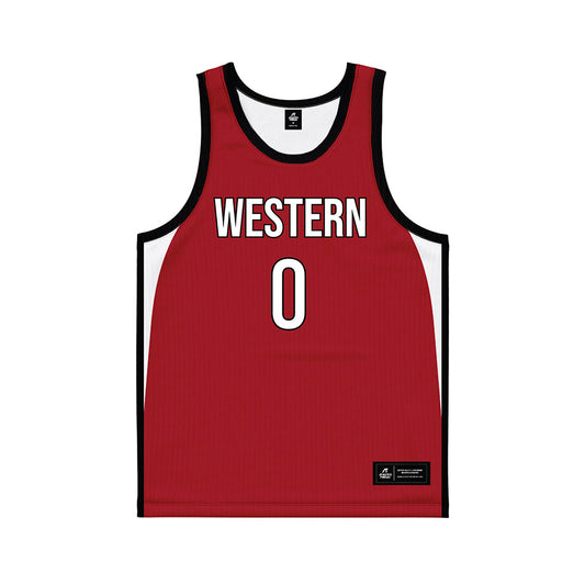 Western - NCAA Women's Basketball : Jacy Chandler - Crimson Maroon Basketball Jersey-0