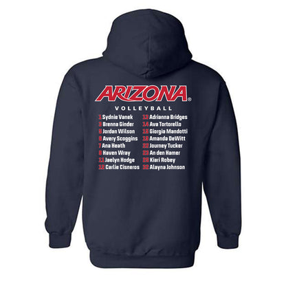 Arizona - NCAA Women's Volleyball : - Roster Hooded Sweatshirt-1
