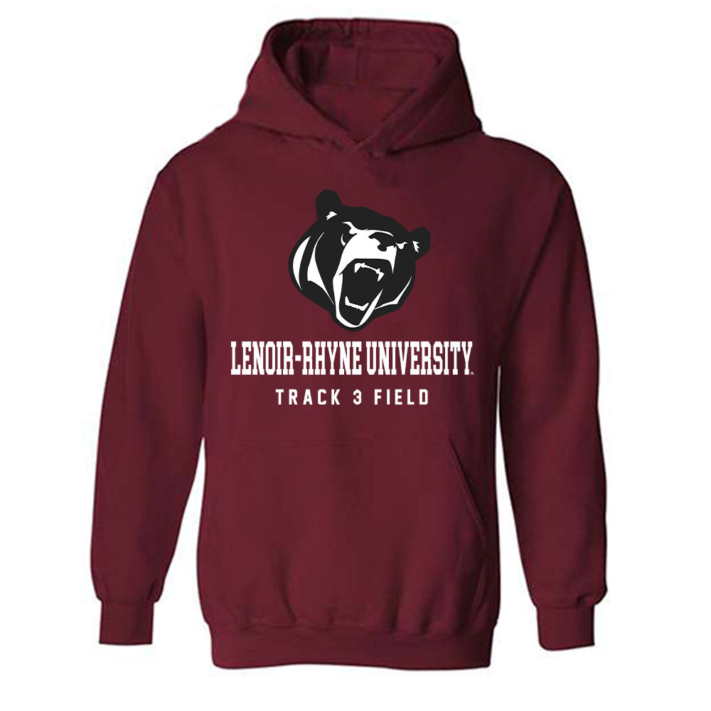 Lenoir Rhyne - NCAA Men's Track & Field : Dion Enongene - Classic Shersey Hooded Sweatshirt-0
