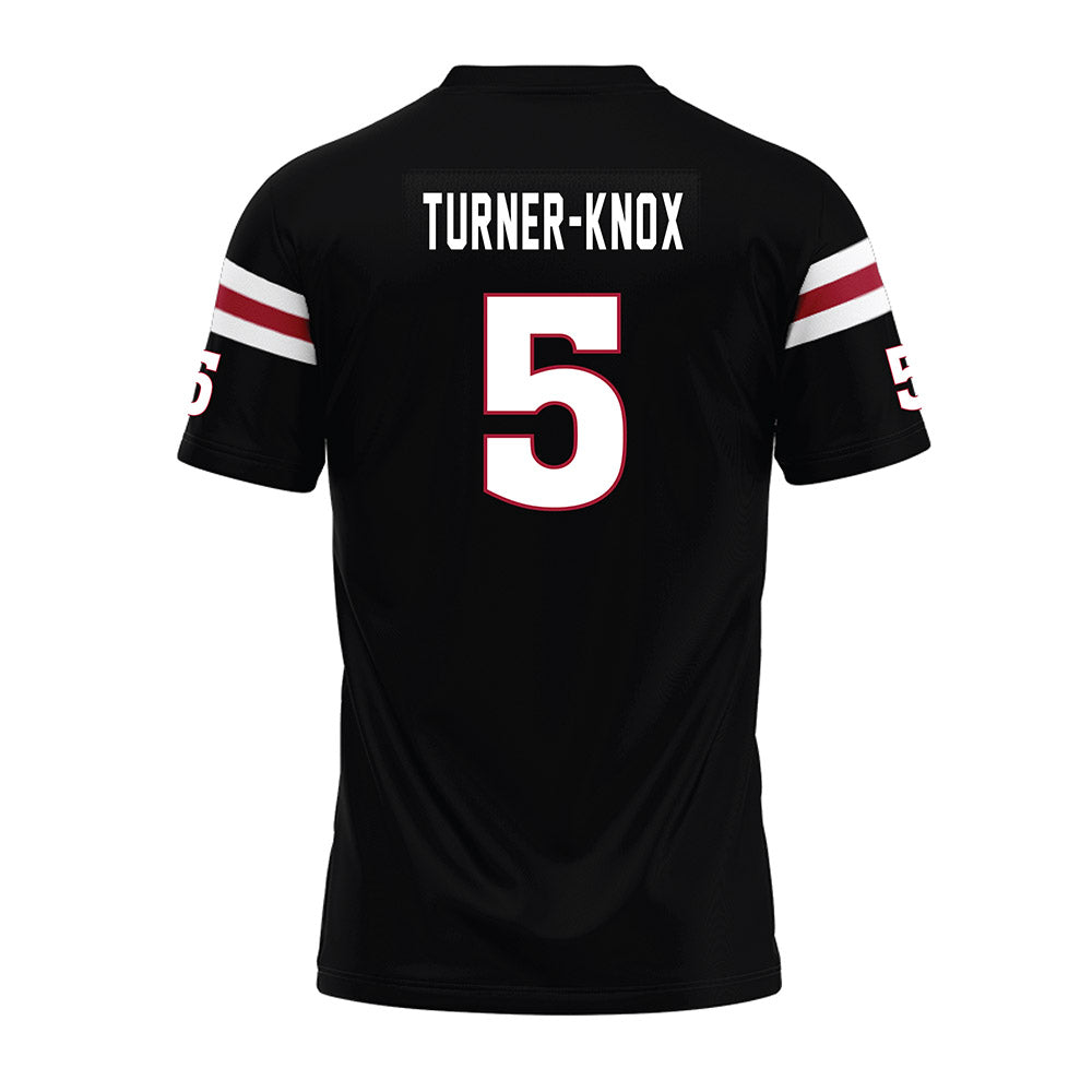 Lenoir Rhyne - NCAA Football : Zayvion Turner-Knox - Black Premium Football Jersey-1