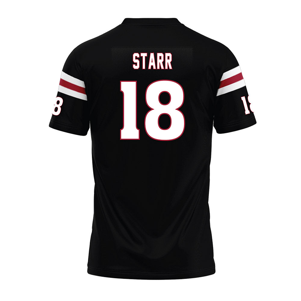 Lenoir Rhyne - NCAA Football : Deontae Starr - Black Premium Football Jersey-1
