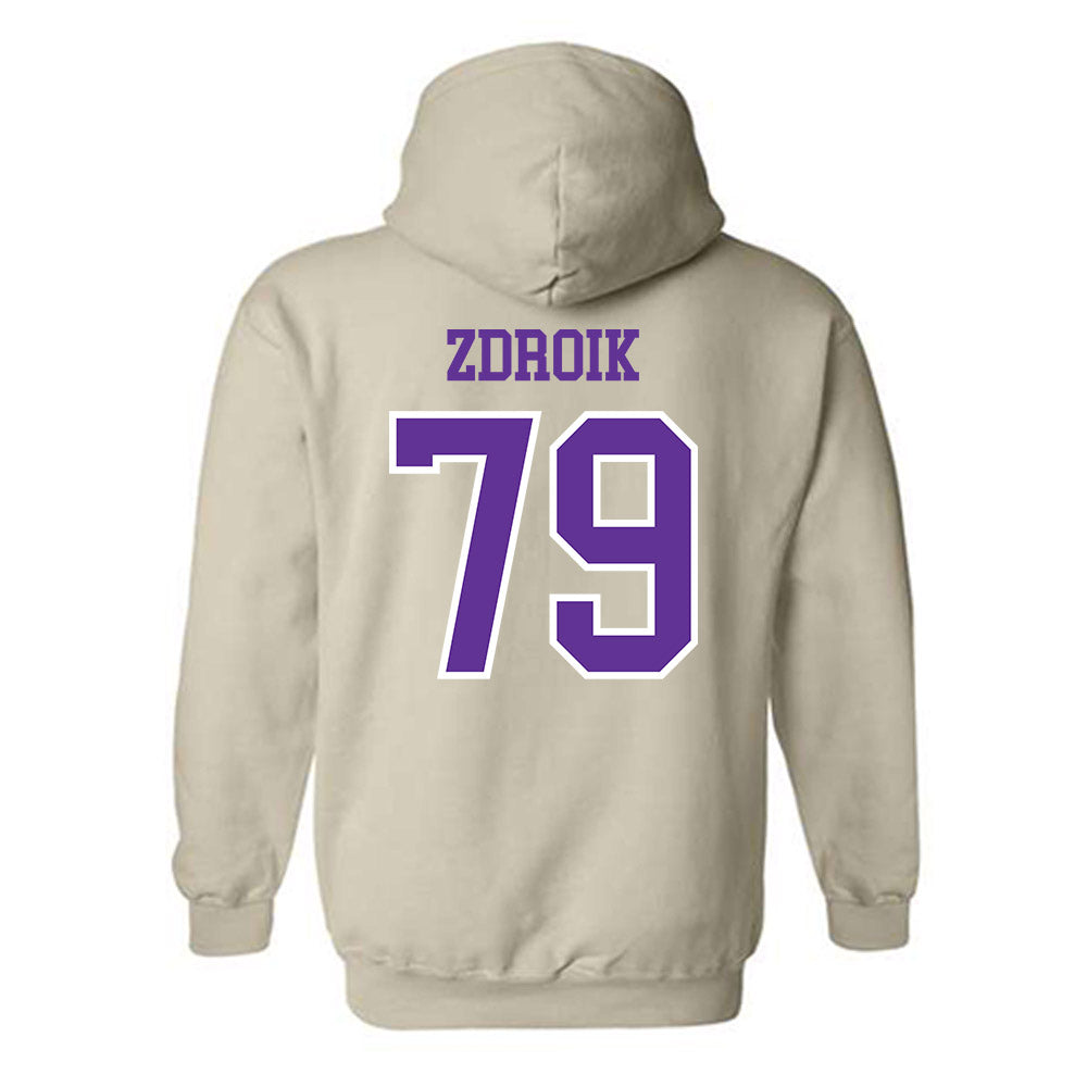 UWSP - NCAA Football : Daniel Zdroik - Classic Shersey Hooded Sweatshirt-1