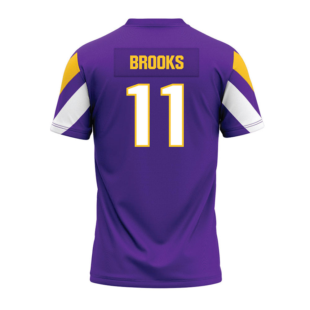 UWSP - NCAA Football : Kevin Brooks - Purple Premium Football Jersey-1