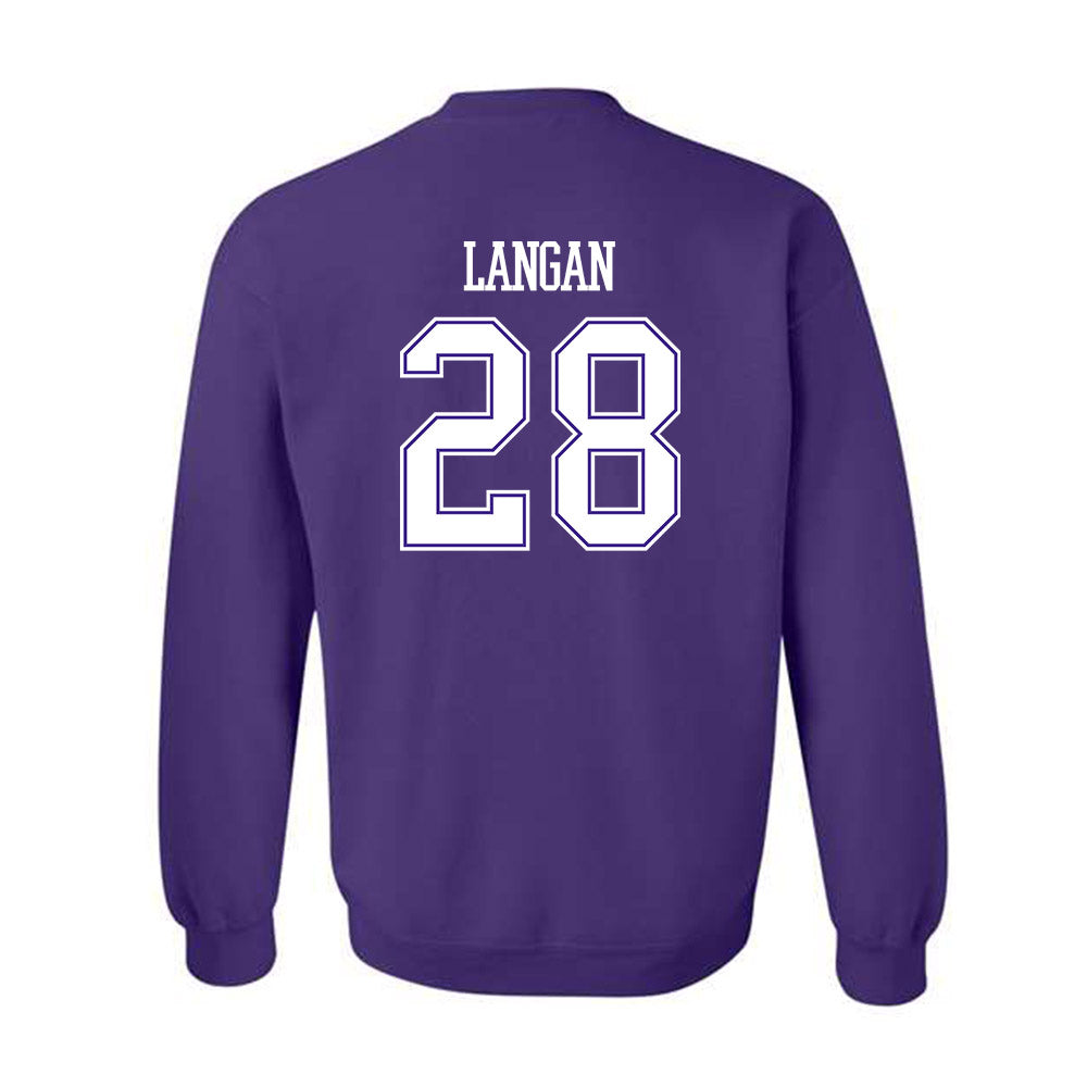 Winona - NCAA Baseball : John Langan - Classic Shersey Crewneck Sweatshirt-1