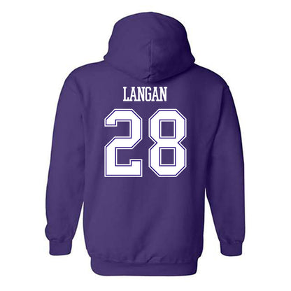 Winona - NCAA Baseball : John Langan - Classic Shersey Hooded Sweatshirt-1