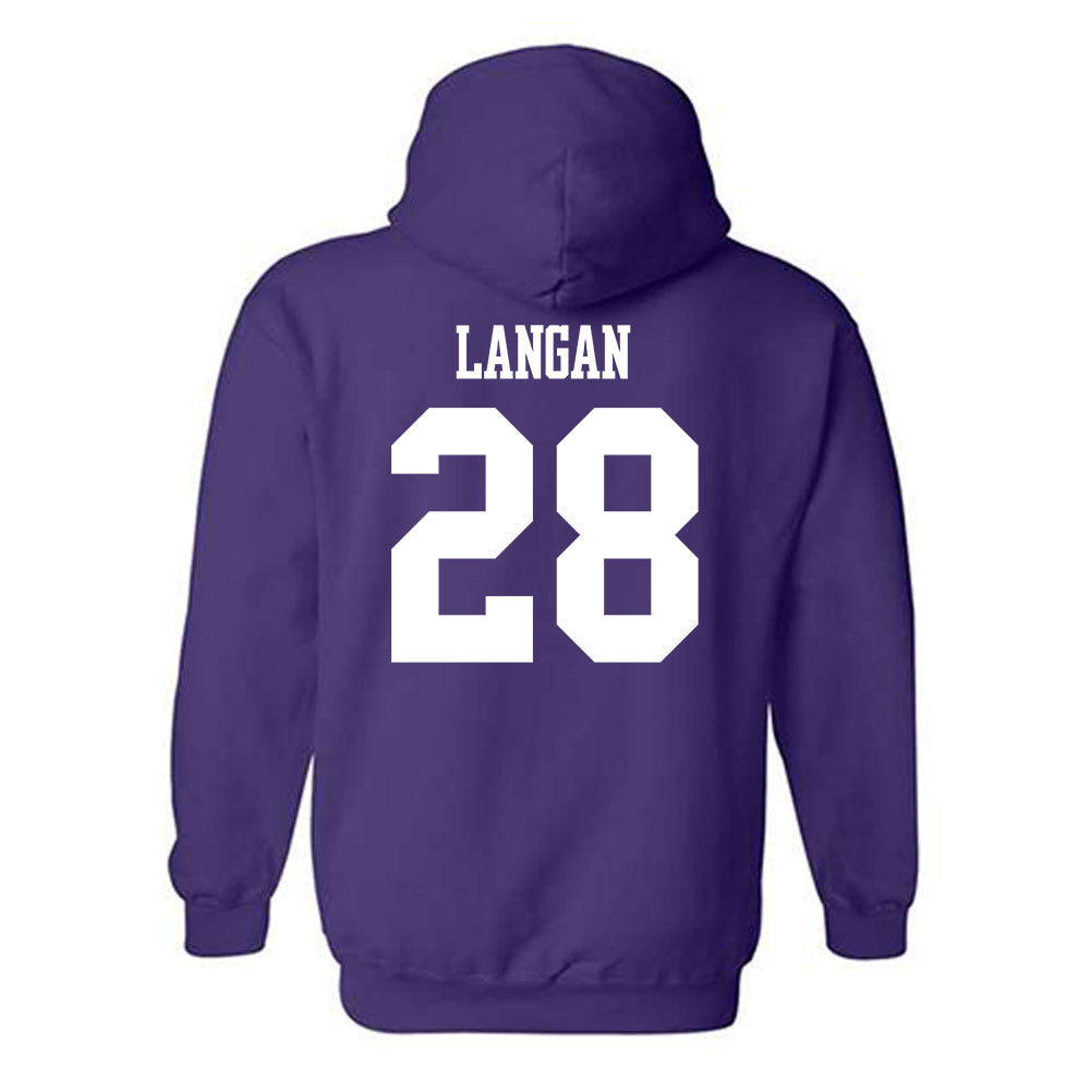 Winona - NCAA Baseball : John Langan - Classic Shersey Hooded Sweatshirt-1
