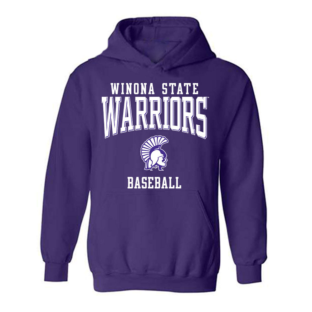 Winona - NCAA Baseball : Max Aug - Classic Shersey Hooded Sweatshirt-0