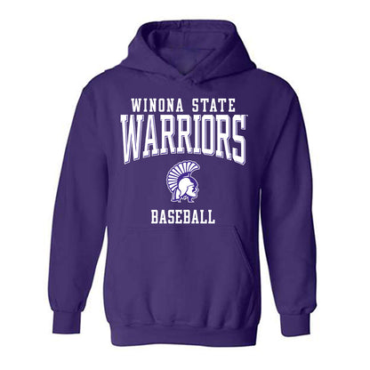 Winona - NCAA Baseball : Max Aug - Classic Shersey Hooded Sweatshirt-0