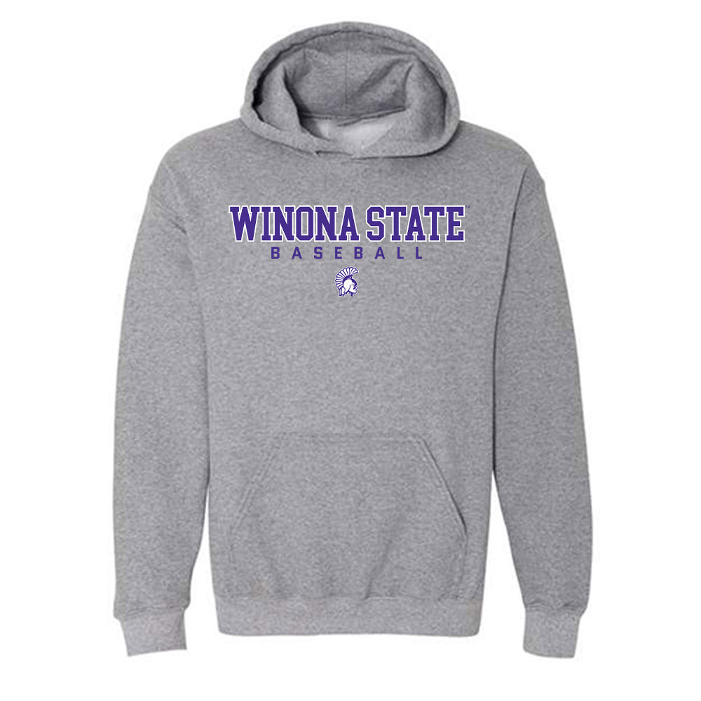 Winona - NCAA Baseball : Max Aug - Classic Shersey Hooded Sweatshirt-0