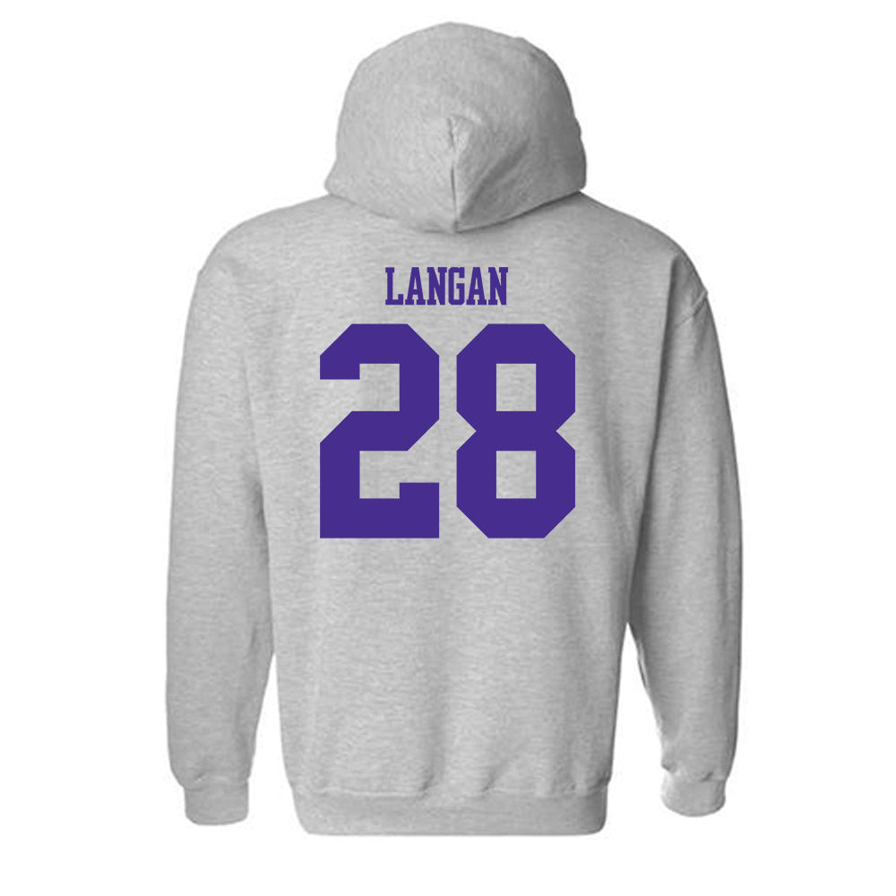 Winona - NCAA Baseball : John Langan - Classic Shersey Hooded Sweatshirt-1