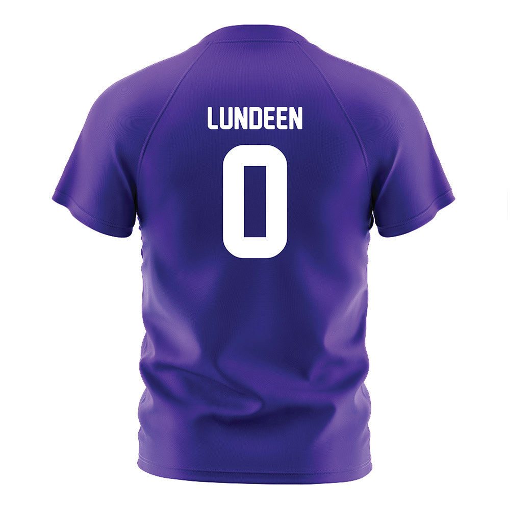 Winona - NCAA Women's Soccer : Anna Lundeen - Purple Soccer Jersey-1