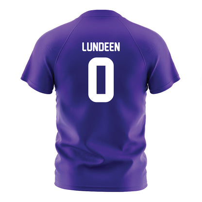 Winona - NCAA Women's Soccer : Anna Lundeen - Purple Soccer Jersey-1