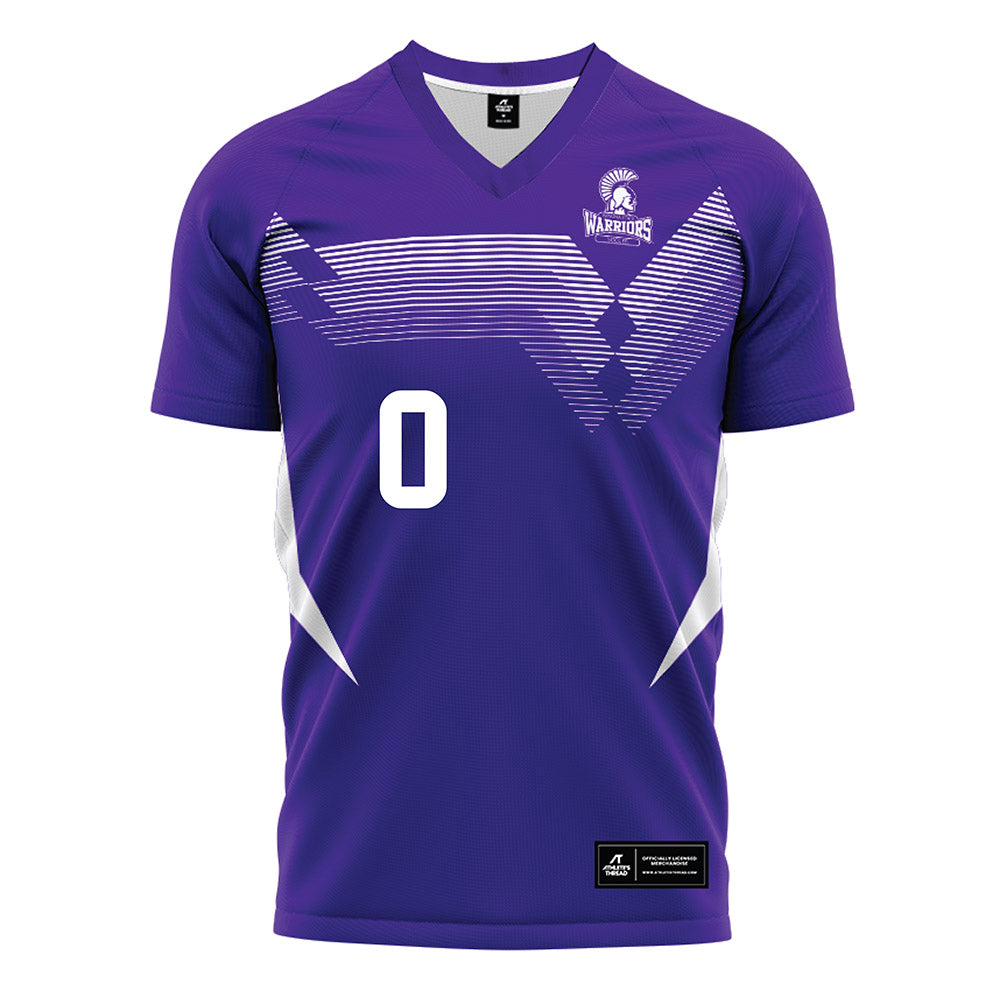 Winona - NCAA Women's Soccer : Anna Lundeen - Purple Soccer Jersey-0