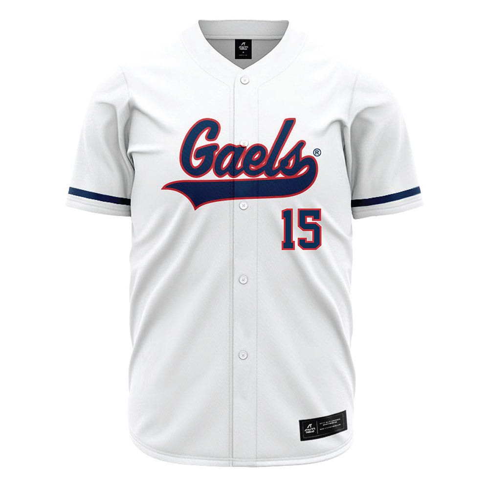 SMC - NCAA Baseball : Adam Enyart - white Jersey-0