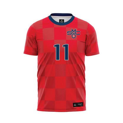SMC - NCAA Women's Soccer : Kate Plachy - Red Soccer Jersey-0