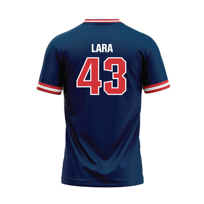 SMC - NCAA Softball : Camille Lara - Blue Baseball Jersey-1