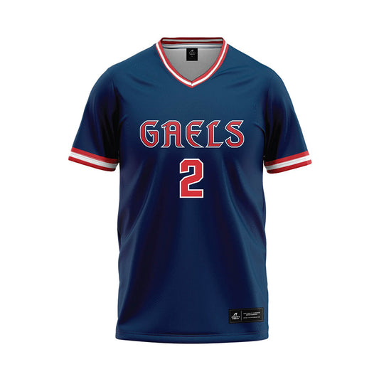 SMC - NCAA Softball : Andrea De La Rosa - Blue Baseball Jersey-0