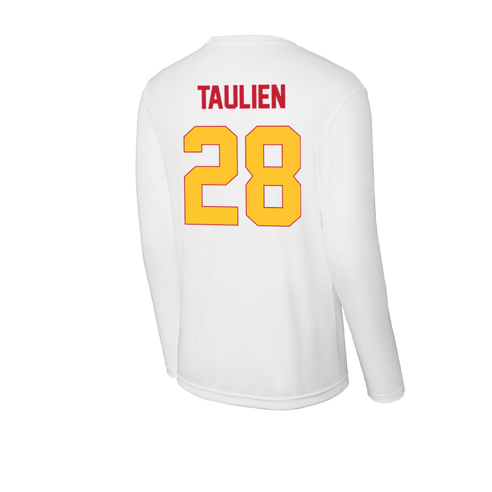 Ferris State - NCAA Men's Ice Hockey : Trevor Taulien - Activewear Long Sleeve T-Shirt-1