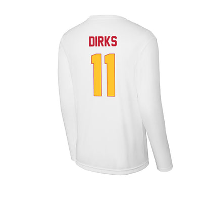 Ferris State - NCAA Men's Ice Hockey : Jacob Dirks - Activewear Long Sleeve T-Shirt-1