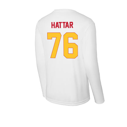 Ferris State - NCAA Football : Lawrence Hattar - Activewear Long Sleeve T-Shirt-1