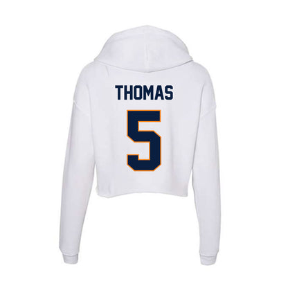 UTEP - NCAA Football : Kam Thomas - Women's Crop Fleece Hoodie-1