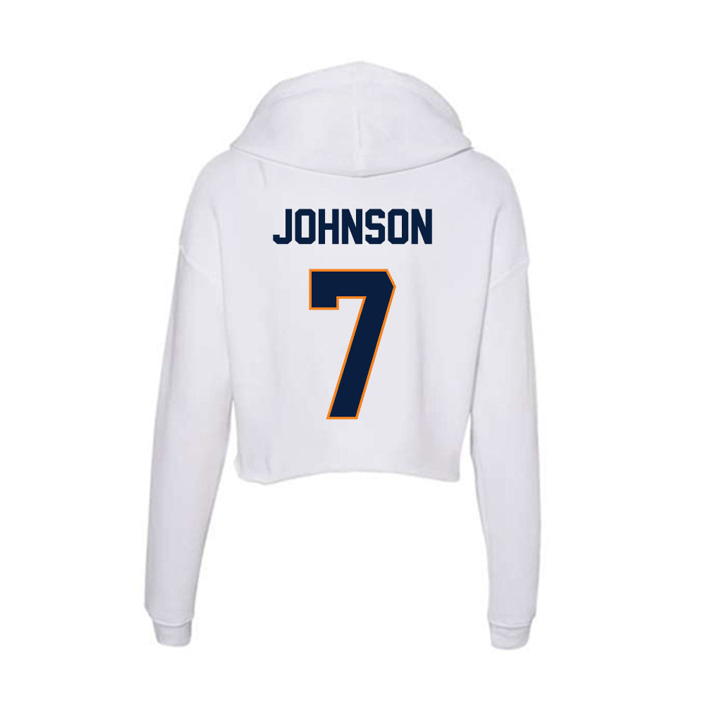 UTEP - NCAA Football : Kadarion Johnson - Women's Crop Fleece Hoodie-1