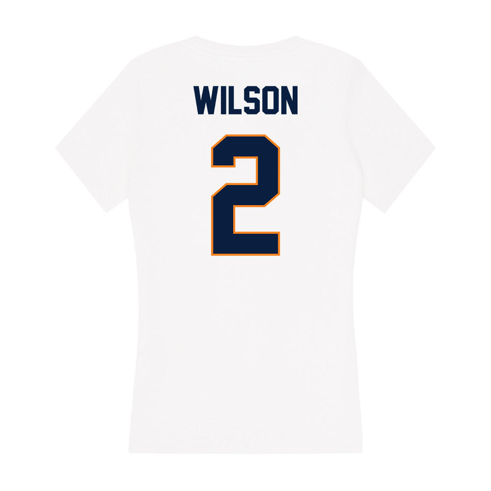 UTEP - NCAA Women's Basketball : Erin Wilson - Women's V-Neck T-Shirt-1