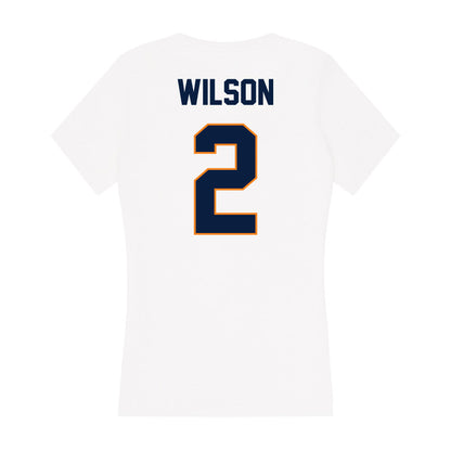 UTEP - NCAA Women's Basketball : Erin Wilson - Women's V-Neck T-Shirt-1