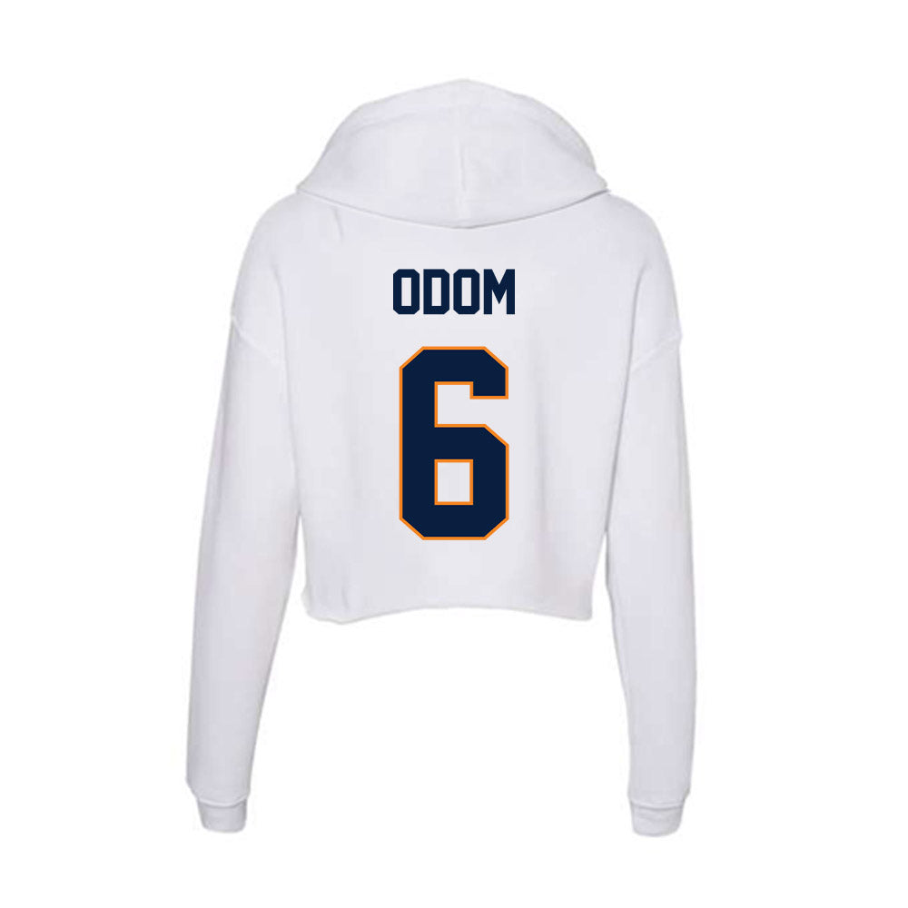 UTEP - NCAA Football : Kenneth Odom - Women's Crop Fleece Hoodie-1