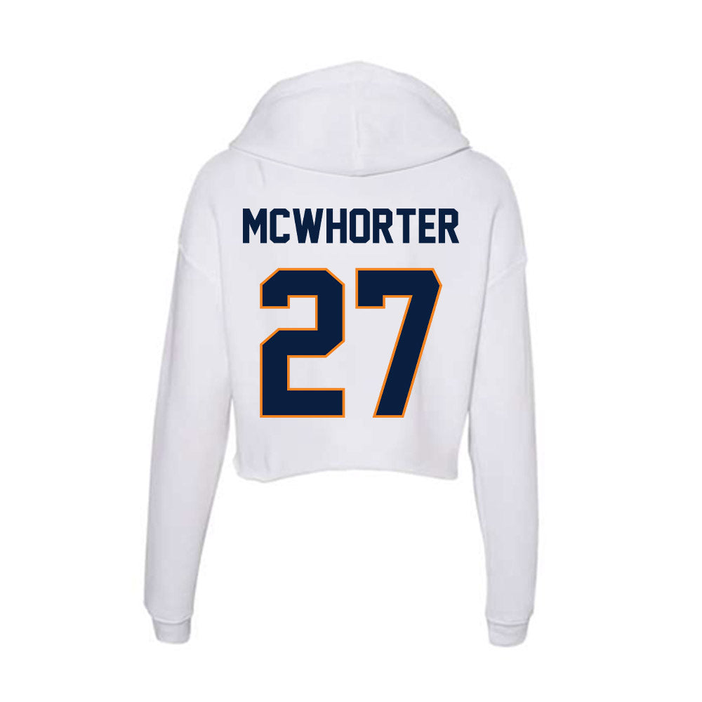 UTEP - NCAA Football : Miles McWhorter - Women's Crop Fleece Hoodie-1