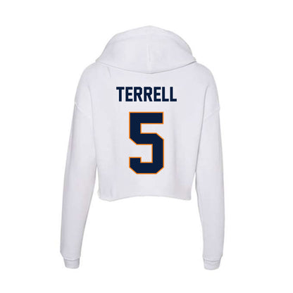 UTEP - NCAA Men's Basketball : David Terrell - Women's Crop Fleece Hoodie-1