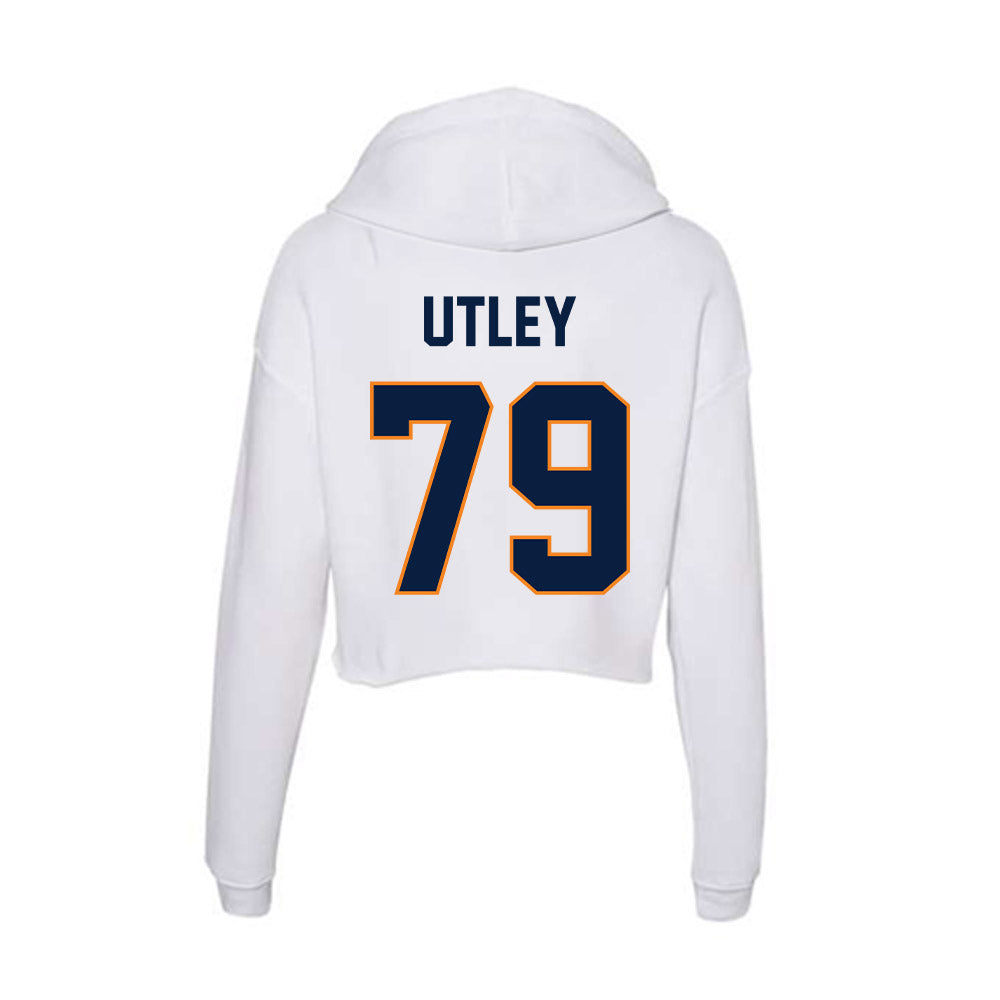 UTEP - NCAA Football : Jake Utley - Women's Crop Fleece Hoodie-1